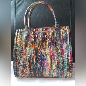 NWT Brahmin Small Caroline Satchel VIRTUOUS Melbourne Leather